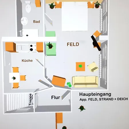 Apartment Ein Bett Im Norden: Feld #110718